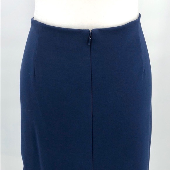 Garnet Hill Navy Ponte Pencil Skirt Size 10 - Picture 4 of 7